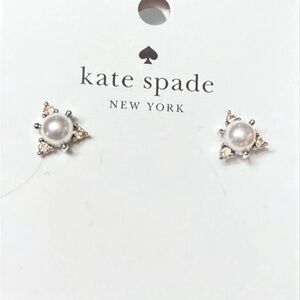 NTW Kate Spade Pearl and Gold Earrings